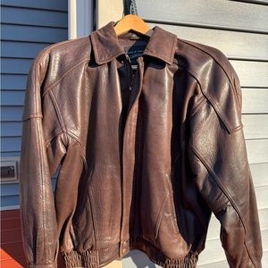 Men’s Croft & Borrow Brown Leather jacket Sz M